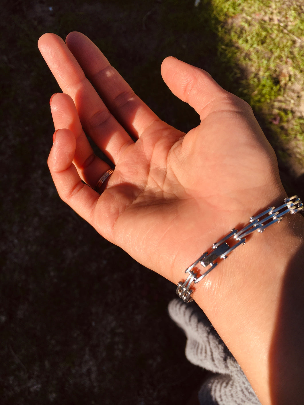 Thick Silver Bracelet