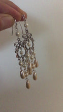 Load and play video in Gallery viewer, Recycled Pearl Drop Earrings
