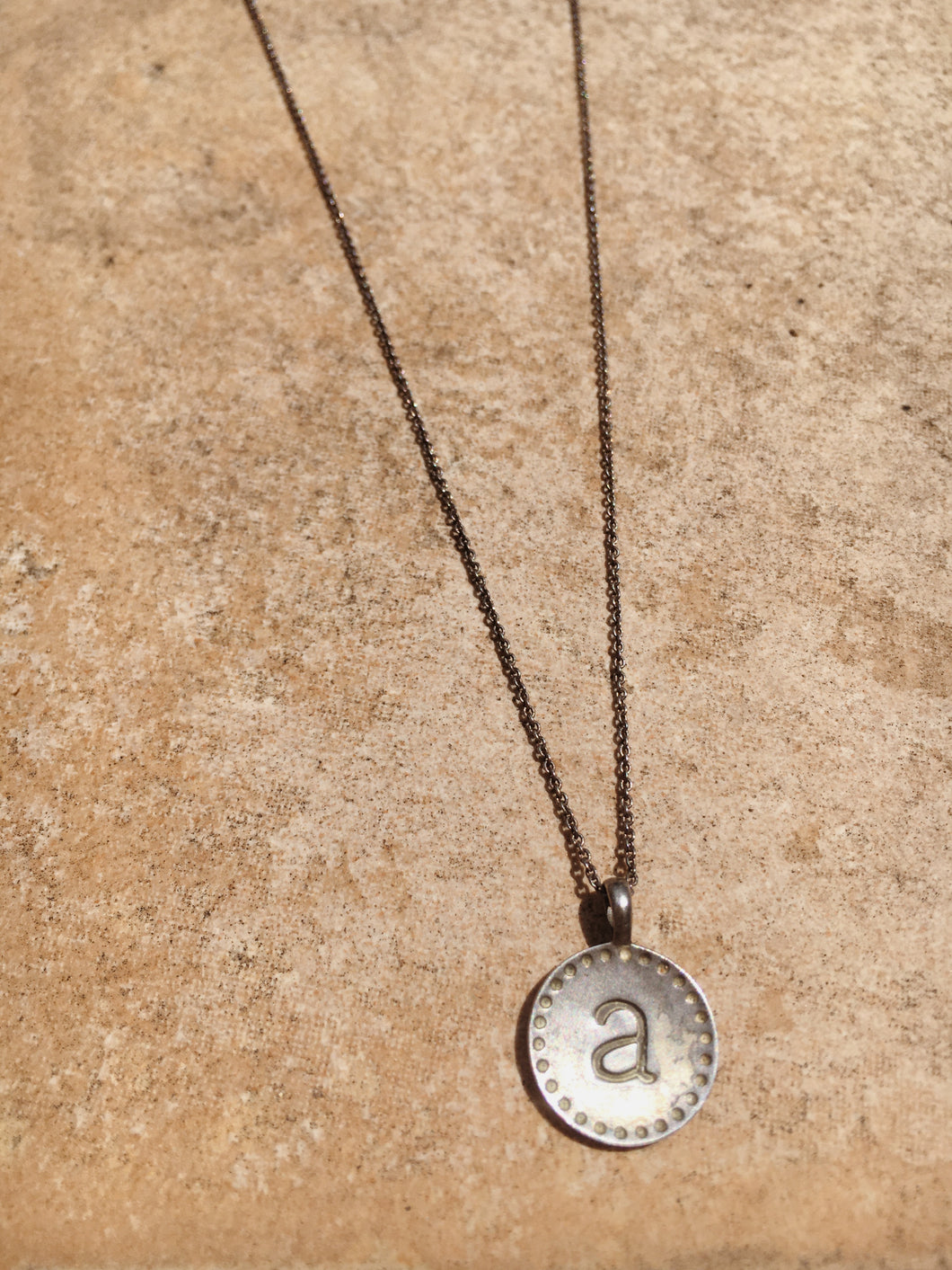 Letter A Charm Necklace