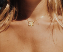 Load image into Gallery viewer, Golden Four Leaf Clover Necklace
