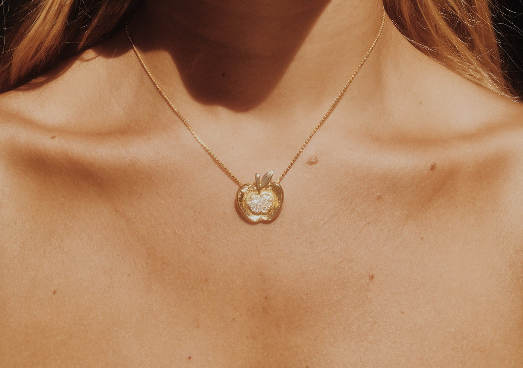 Golden Apple Necklace