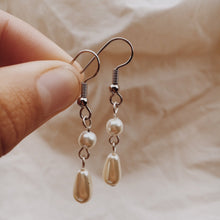 Load image into Gallery viewer, Recycled Pearl Drop Earrings
