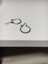 Load image into Gallery viewer, Classic Silver Mini Hoop Earrings
