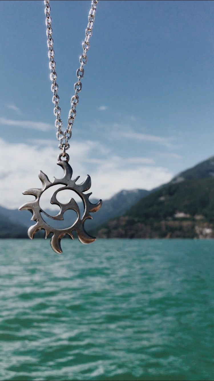 Silver Sun Necklace