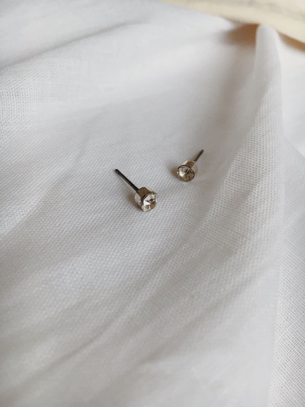 Silver Diamond Studs